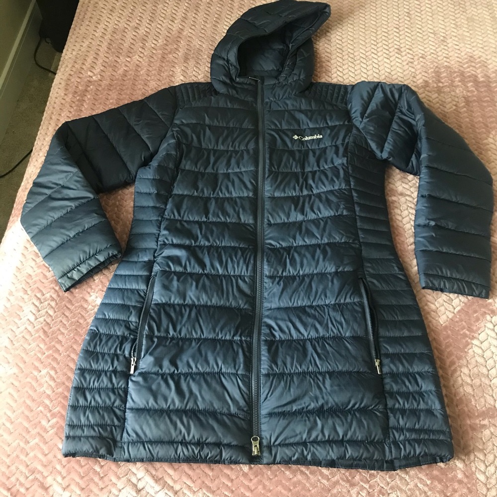 Columbia Women's Navy Hooded Packable Puffer Coat